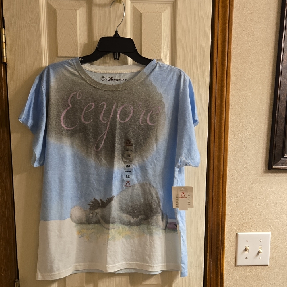 Disney Eeyore Ladies Light Blue T-Shirt